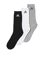 adidas Pack x 3 Calcetines Performance (Negro / Gris / Blanco)