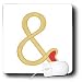 CherylsArt Like Signs - Gold And Sign with Red Heart for Wedding - Mouse Pads