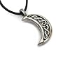 Celtic Moon Pewter Pendant On Corded Necklace, The Celestial Collection