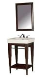 Pegasus H02-V24 Park Avenue 24 Vanity Combo with Vitreous China Sink & Mirror, Espresso