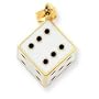 14K Enamel Dice Pendant
