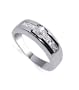 Nickel Free Tarnish Free Sterling Silver Clear Cubic Zirconia Polished Rhodium Plated 7mm Band Mens Ring Size 9, 10, 11, 12, 13