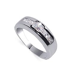 Sterling Silver Band Cubic Zirconia Ring Sterling Silver Band Cubic Zirconia Ring