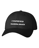 I'd Rather Be in Madeira Beach Fl City Embroidered Cap Hat Black