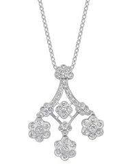 18k WHITE GOLD WOMENS PENDANT LP-1708 DIAMOND 1.4CT TW