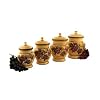 Sonoma Collection Deluxe Handcrafted 4-Piece Kitchen Canister Set