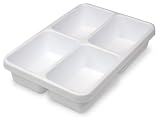 TrippNT 50180 Polystyrene Plastic Drawer Organizer, 4 Pocket, for Light Duty Cart, 14