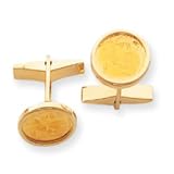 14k Gold Mens Cuff Links - Blank