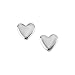 14K White Gold Children's Heart Earrings