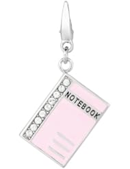 Sterling silver and Enamel PINK NOTEBOOK (Charm)