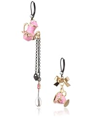 Betsey Johnson "Paris is Always a Good Idea" Teapot and Cup Mismatch Drop Earrings
