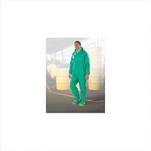 ONGUARD 71060 PVC on Nylon Polyester Chemtex Level C Hood, Green, Size Large