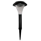 10 PREMIUM BLACK BRIGHT ICE WHITE LED GARDEN SOLAR LIGHTS