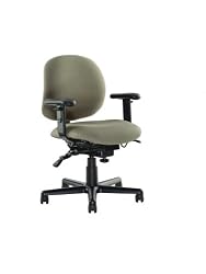 Izzy Performa3 Chair, Mid Back, w/ arms (Black Fabric)