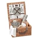 Burleigh 4 Person Traditional Fitted Picnic Hamper Tea Lovers Black and White