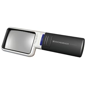 Eschenbach 4X Mobilux LED Illuminated Pocket Magnifier Rectangle Lens