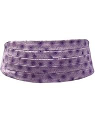 Lilac Gerbera Silk Cummerbund by Robert Charles by Robert Charles