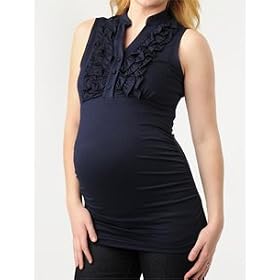Buy A Pea in the Pod: Sleeveless Mandarin Collar Button Detail Maternity Top