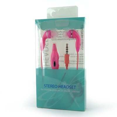 Pink HandsFree EarPhone HeadPhones HeadSet With Mic. For LG G2