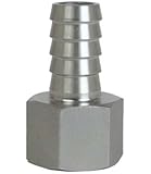1/2" FPT TO 1/2" BARB - Stainless Steel