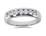 0.84 ctw Men's Diamond Ring in 14K White Gold