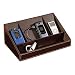 Faux Leather Charging Station (Brown) (11.5