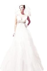 Crystals Applique Lace Crystal Beaded Chiffon/Taffeta/Tulle Bridesmaid Dress 