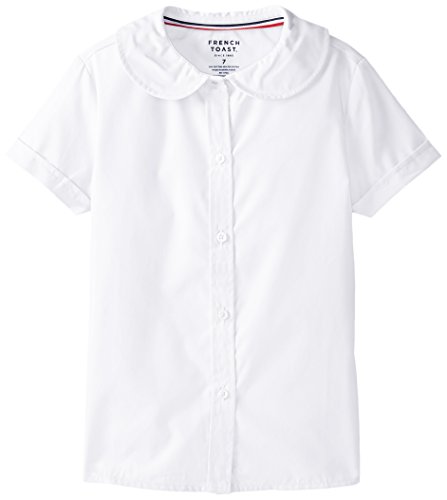 French Toast Girls' Short Sleeve Peter Pan Blouse