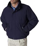 High Quality Weatherproof Adult Fleece-Lined Microfiber Jacket - Navy