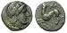 Nesos, Islands off Lesbos, c. 350 - 300 B.C.; Bronze AE 9