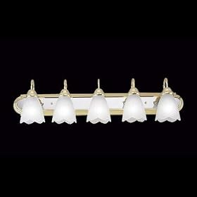Thomas Lighting M1730-70 Five Light Bath Bracket, Polished Brass Finish
