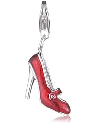 VINANI brand Germany 925 Sterling Silver Charm Pendant Pumps red enameled Shoe HPUR