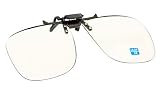 Magna-Flip Clip On Flip Up & Down Reader Magnifiers, Converts Distance Glasses and Sunglasses into Reading and Computer Glasses. +4.00 Power.