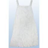 Palm Trees Double Ruffle Bottom Hawaiian Aloha Drawstring Tie Back Sun Dress in Wedding White - Small and Young Girl Size