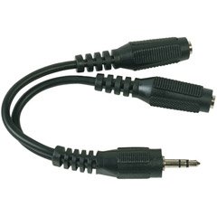 RCA 6&rdquo; Mini Stereo Headphone Y-adapter with 6 foot cable (AH26N)