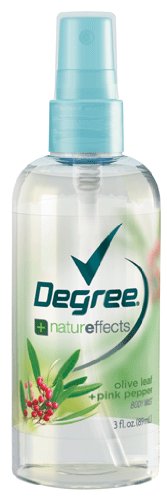 Degree Women Natureffects Body Mist, Olive Leaf & Pink Pepper, 3-ounce Bottles (Pack of 6)