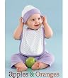 Apples & Oranges Tyler Reversible Bib