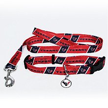 Houston Texans Dog Collar & Leash Set