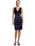Eliza J Women's V-Neck Sheath W/ Lace,Nvy,12