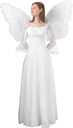 Adult White Feather Flying Angel Wings