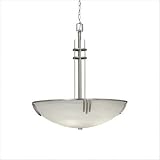 Moderne Pendant in Satin Platinum Size: 36.5" H x 32.75" W