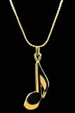 Eighth Note Necklace - Gold - B001JSWM6M