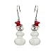 Jewelry : Sterling Silver Cubic Zirconia Snowman Earrings by Cheline