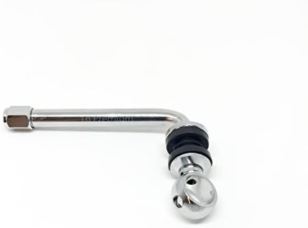 90 Degree TPMS Adapter with Bolt-On Valve Stem VW-9, Chrome Finish with Loop