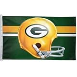 Green Bay Packers Throwback 2 Bar Helmet 3' x 5' Flag