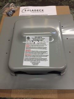 solardeck Flashed combiner / wire entry box for comp roofs combiner box for solar