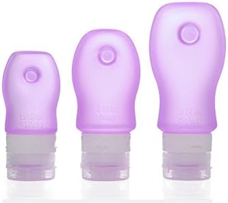 CONXIN Leak Proof Travel Bottles, Squeezable and Refillable TSA Approved Travel Size Accessories for Carry On Luggage - Perfect Containers for Liquid Toiletries - 3 Pack[1.25oz, 2oz, 3oz], Purple