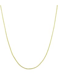 14 Karat Yellow Gold 1-mm Round Wheat Chain (20 Inch)