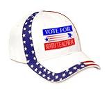 VOTE FOR MATH TEACHER Adult USA Flag Hat / Cap