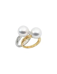 18K White Gold - South Sea Cultured Pearl & Diamond Ring